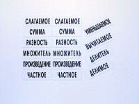 Набор магнитных карточек "Компоненты арифметических действий" - fgospostavki.ru - Уссурийск