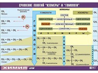 Таблица демонстрационная "Сравнение понятий изомер и гомолог" (винил 100x140) - fgospostavki.ru - Уссурийск