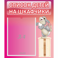 Стенд "Список на шкафчики" - fgospostavki.ru - Уссурийск