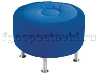 Пуф круглый на хромированных ножках - fgospostavki.ru - Уссурийск