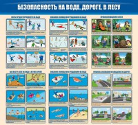 Стенд "Безопасность на воде, дороге, в лесу" - fgospostavki.ru - Уссурийск