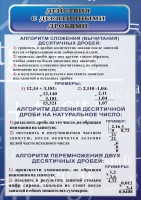 Стенд "Действия с десятичными дробями" - fgospostavki.ru - Уссурийск