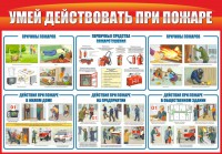 Стенд "Умей действовать при пожаре" - fgospostavki.ru - Уссурийск