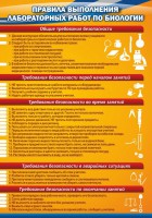 Стенд "Правила выполнения лабораторных работ по биологии" Вариант 2 - fgospostavki.ru - Уссурийск