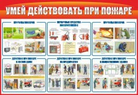 Стенд "Умей действовать при пожаре" - fgospostavki.ru - Уссурийск