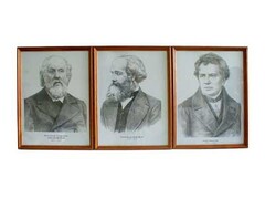 Портреты выдающихся физиков (деревянная рамка, под стеклом) - fgospostavki.ru - Уссурийск
