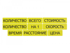 Набор магнитных карточек "Опорные слова к задачам" (желтый) - fgospostavki.ru - Уссурийск