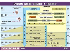 Таблица демонстрационная "Сравнение понятий изомер и гомолог" (винил 100x140) - fgospostavki.ru - Уссурийск