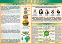 Таблица "Экология. Определения и история" (100х140 сантиметров, винил) - fgospostavki.ru - Уссурийск
