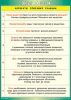 Таблица "Алгоритм описания реакции" (100х140 сантиметров, винил) - fgospostavki.ru - Уссурийск
