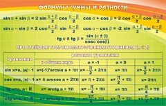 Стенд "Формулы суммы и разности" - fgospostavki.ru - Уссурийск