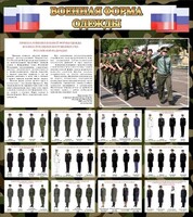 Стенд "Военная форма одежды (флаг РФ)" - fgospostavki.ru - Уссурийск