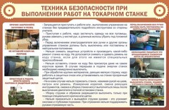 Стенд "Техника безопасности при выполнении работ на токарном станке" - fgospostavki.ru - Уссурийск