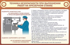 Стенд "Техника безопасности при выполнении работ на фрезерном станке" - fgospostavki.ru - Уссурийск