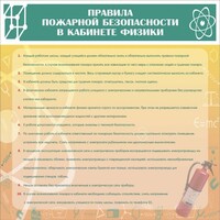 Стенд "Правила пожарной безопасности в кабинете физики" - fgospostavki.ru - Уссурийск