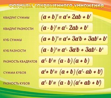 Стенд "Формулы сокращенного умножения" Вариант 3 - fgospostavki.ru - Уссурийск