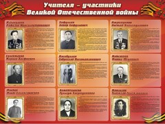 Стенд "Учителя-участники Великой Отечественной войны" - fgospostavki.ru - Уссурийск