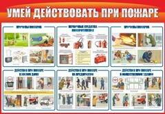 Стенд "Умей действовать при пожаре" - fgospostavki.ru - Уссурийск