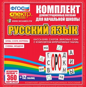 Динамические раздаточные пособия. Русский язык (комплект демонстрационных материалов). Касса букв, слогов, звуковых схем с набором интерактивных таблиц. - fgospostavki.ru - Уссурийск