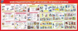 Стенд "Уголок гражданской обороны и действия населения в чрезвычайных ситуациях" - fgospostavki.ru - Уссурийск