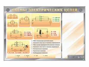 Электрифицированный стенд "Схемы электрических цепей" с маркерными полями - fgospostavki.ru - Уссурийск