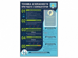 Стенд-уголок "Техника безопасности при работе на компьютере в общеобразовательных учреждениях" - fgospostavki.ru - Уссурийск