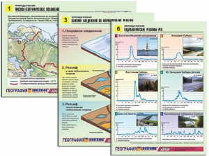 Комплект таблиц по географии "Природа России" раздаточные (цветные, ламинированные, А4, 10 штук) - fgospostavki.ru - Уссурийск