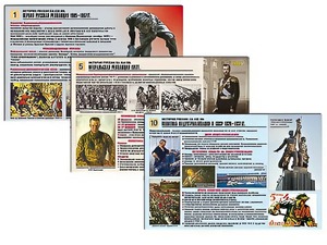 Комплект таблиц по истории "История России XX - XXI вв." раздаточные (цветные, ламинированные, А4, 12 штук) - fgospostavki.ru - Уссурийск