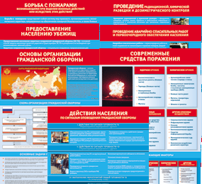 Комплект таблиц "Основы гражданской обороны (МЧС РФ)" 13 штук. - fgospostavki.ru - Уссурийск