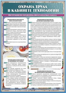 Стенд "Охрана труда в кабинете технологии" - fgospostavki.ru - Уссурийск