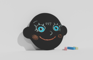 Фигурная грифельная меловая доска на тему эмоций - fgospostavki.ru - Уссурийск
