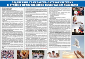 Стенд "Содействие гражданско-патриотическому и духовно-нравственному воспитанию молодежи" - fgospostavki.ru - Уссурийск