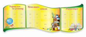 Стенд "Начальная школа" резной из 3-х частей - fgospostavki.ru - Уссурийск