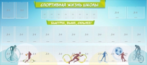 Стенд "Спортивная жизнь школы" - fgospostavki.ru - Уссурийск