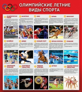 Стенд "Олимпийские летние виды спорта" - fgospostavki.ru - Уссурийск