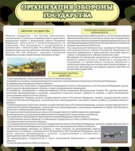 Стенд "Организация обороны государства" - fgospostavki.ru - Уссурийск