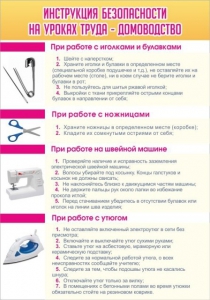 Стенд "Инструкция безопасности на уроках труда №1" - fgospostavki.ru - Уссурийск