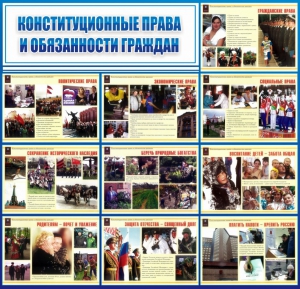 Стенд "Конституционные права и обязанности граждан" - fgospostavki.ru - Уссурийск