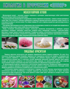 Стенд "Биология в профессии "повар"" - fgospostavki.ru - Уссурийск
