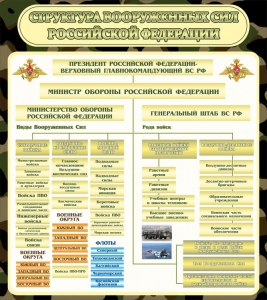 Стенд "Структура вооруженных сил РФ" - fgospostavki.ru - Уссурийск