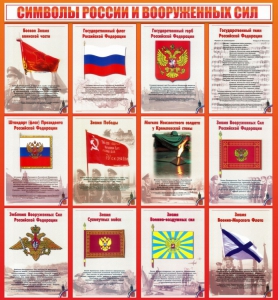Стенд "Символы России и вооруженных сил" - fgospostavki.ru - Уссурийск
