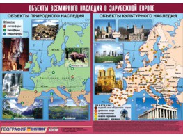 Таблица демонстрационная "Объекты всемирного наследия в Зарубежной Европе" (винил 100*140) - fgospostavki.ru - Уссурийск