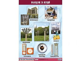 Таблица демонстрационная "Наблюдение за погодой" (винил 70*100) - fgospostavki.ru - Уссурийск