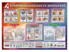 Стенд-уголок "Правила безопасности школьника" - fgospostavki.ru - Уссурийск