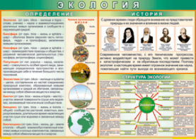 Таблица "Экология. Определения и история" (100х140 сантиметров, винил) - fgospostavki.ru - Уссурийск