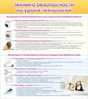 Стенд "Техника безопасности на уроке технологии" - fgospostavki.ru - Уссурийск