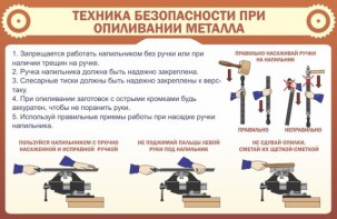 Стенд "Техника безопасности при опиливании металла" - fgospostavki.ru - Уссурийск