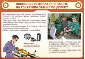 Стенд "Основные правила при работе на токарном станке по дереву" - fgospostavki.ru - Уссурийск