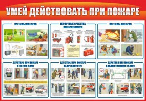 Стенд "Умей действовать при пожаре" - fgospostavki.ru - Уссурийск